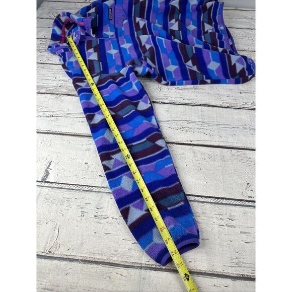 Patagonia Women's Sz XL Synchilla Snap T Guatemalan Tango Bear: Purple Fleece - Picture 7 of 10